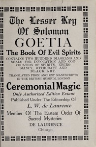 AI Voice AudioBook: The lesser Key of Solomon, Goetia, the book of evil spirits - contains two hundred diagrams and seals for invocation and convocation of spirits, necromancy, witchcraft and black art by Unknown